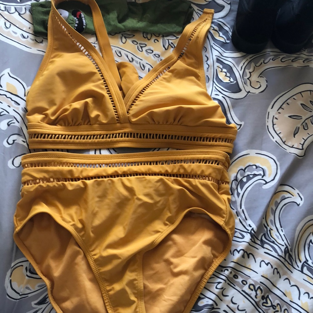 2 Piece Yellow Swimsuit